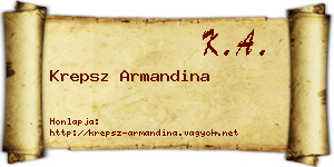 Krepsz Armandina névjegykártya
